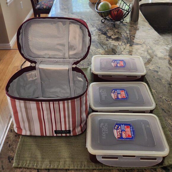 LOCK & LOCK Rectangular Lunch Box 3-Piece Set_Excellent Condition - Picture 3 of 5